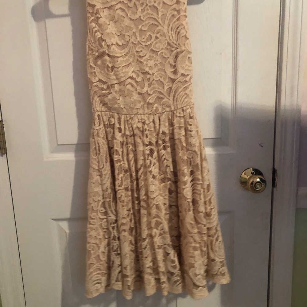 soprano cream lace skater dress size xs